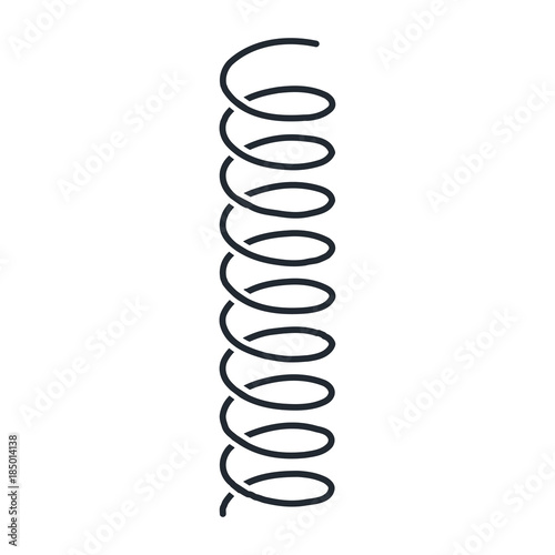 coil spring steel spring  metal spring on white background vector illustration
 photo