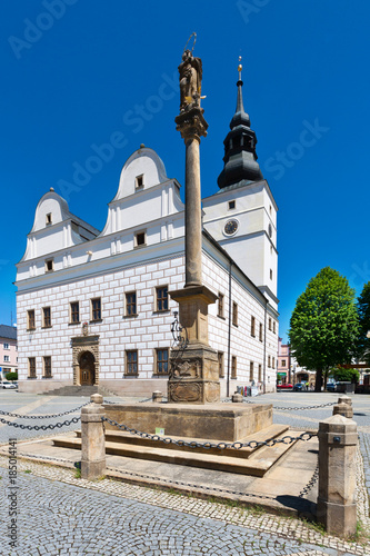 Tableau sur toile renaissance town hall from 1581, town Lanskroun, East Bohemia, Czech republic