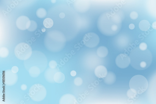 Abstract blue and white background with bokeh effect