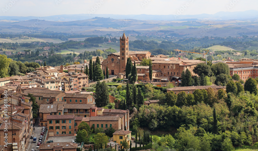 City of Siena in Tuscany, Italy