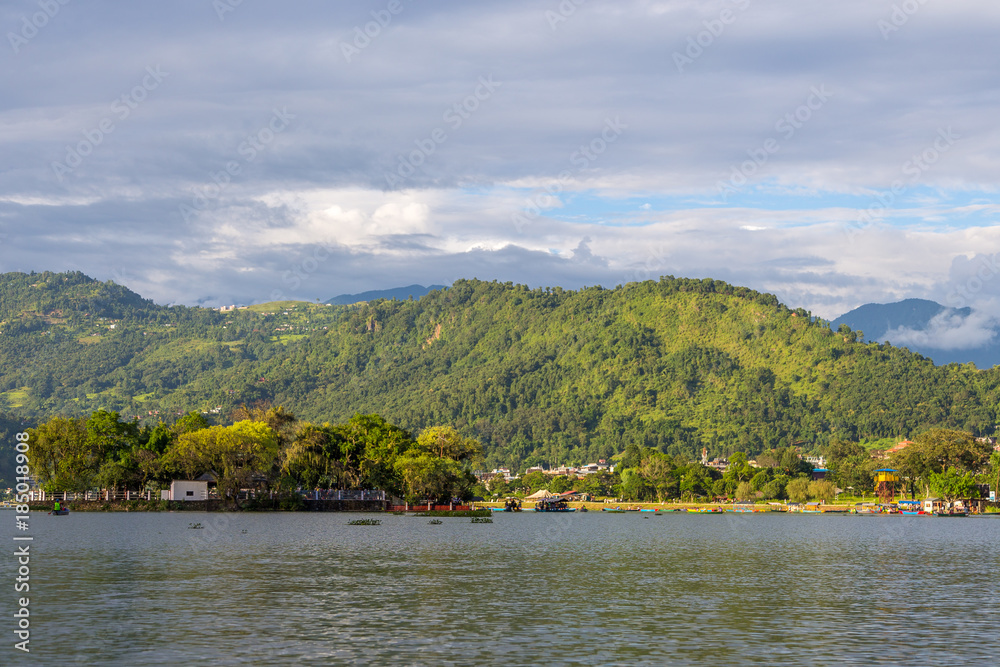 Views of Lake Side of Pokhara from Phewa Lake Views of Lake Side of Pokhara from Phewa Lake