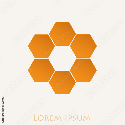 Logo design based on hexagons