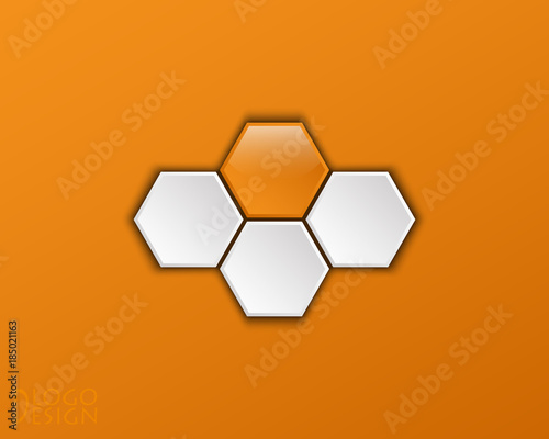 Logo design based on hexagons