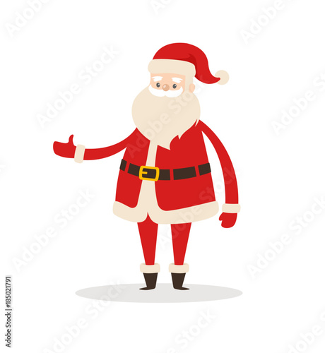 Santa Claus Cartoon Xmas Character Vector Icon