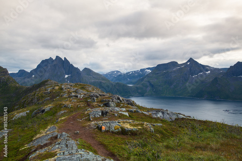 View from the Segla mountain, Norway photo