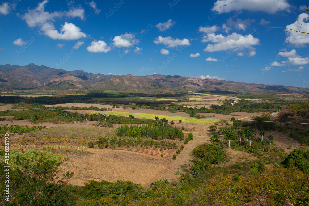 View on the Valle de los Ingenios on the sugar plantation, Cuba