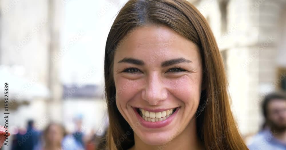 Portrait of a beautiful young tourist girl (woman) in Milan, feels free, happy smiling, background Milan gallery. Concept: tourism, love to travel, communication, freedom, love life, lifestyle, people Portrait of a beautiful young tourist girl (woman) in Milan, feels free, happy smiling, background Milan gallery. Concept: tourism, love to travel, communication, freedom, love life, lifestyle, people