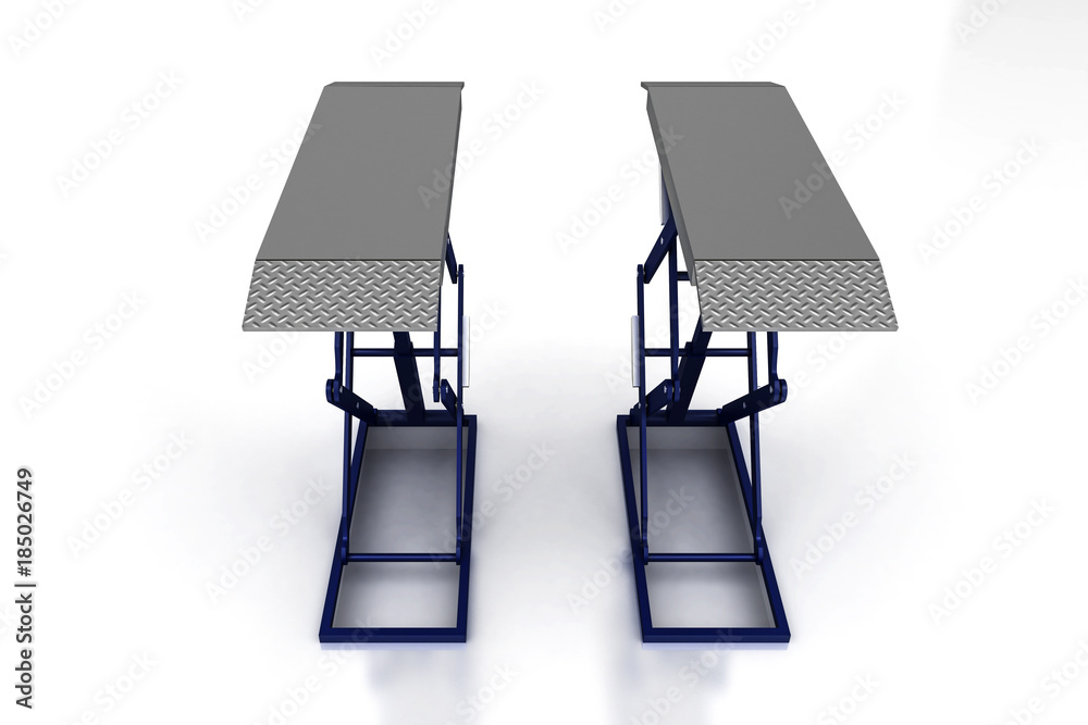 Officina Meccanica Automobile, illustrazione 3d Officina Meccanica Automobile, illustrazione 3d