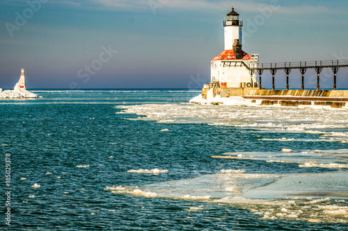 MICHIGAN CITY EAST PIER LIGHTHOUSE - INDIANA - 2013