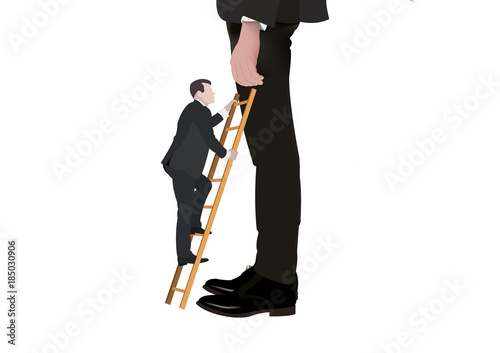 persona con scala sale alta personalità