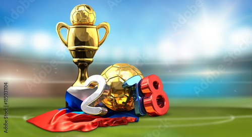 golden trophy soccer footba...