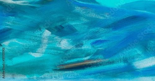 abstract oil blue paint texture on canvas, blue paint background.