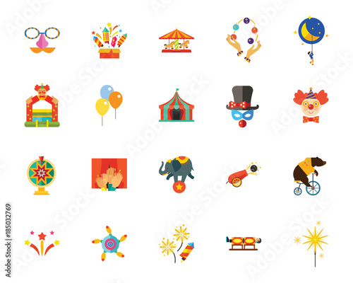 Circus icon set