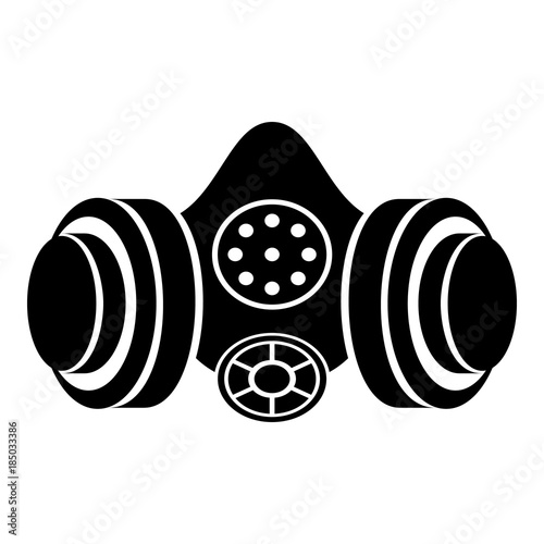 Gas mask icon, simple style
