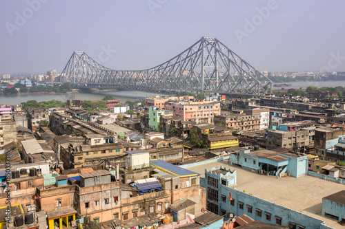 Photography Howrah bridge - The historic cantilever bridge on the river Hooghly during the day in Kolkata, India