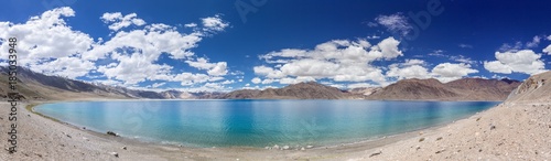 Beautiful panorama of the Pangong Tso Lake in Ladakh, North India © Mazur Travel