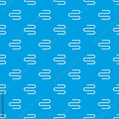 Heated towel rail pattern seamless blue