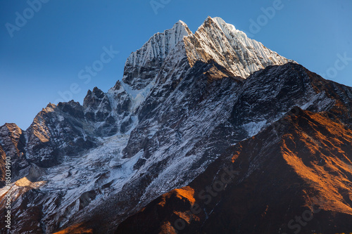 majestic Mount Kangtega. Himalayas. Sagarmatha National Park, Nepal