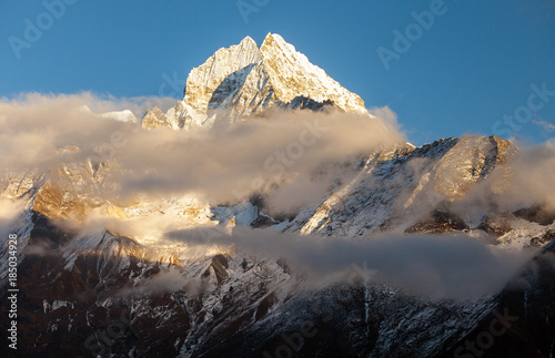majestic Mount Kangtega. Himalayas. Sagarmatha National Park, Nepal