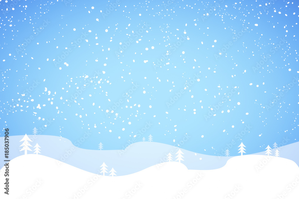 Snow landscape cartoon background Snow landscape cartoon background