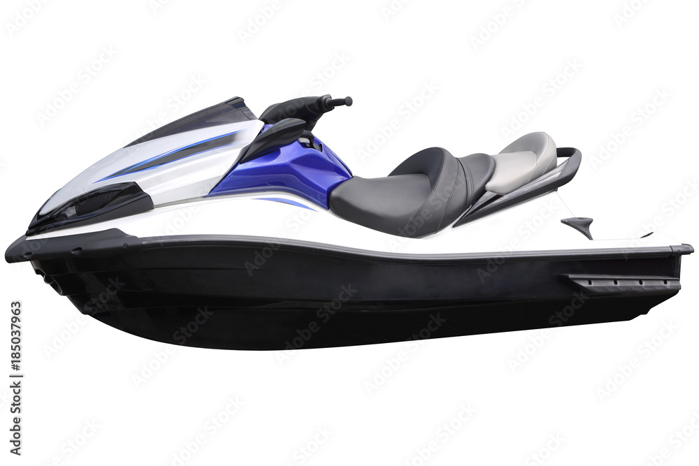 Naklejka premium Modern blue jet-ski.