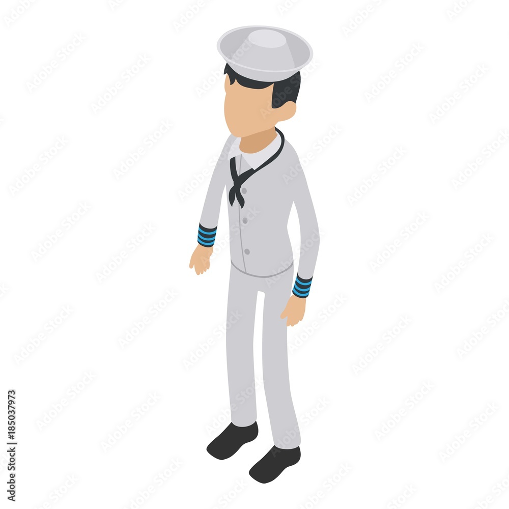 Soldier sailor icon, isometric 3d style Soldier sailor icon, isometric 3d style