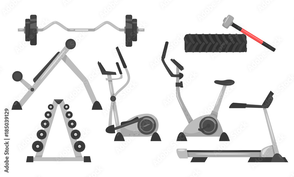 Obraz premium set of fitness equipmen