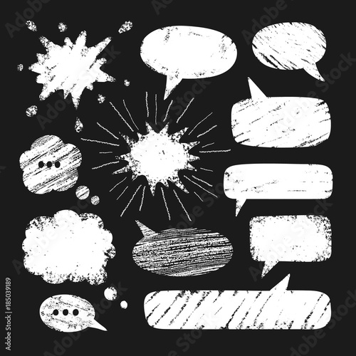 Set of speech bubbles.