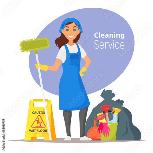 Household cleaning concept.