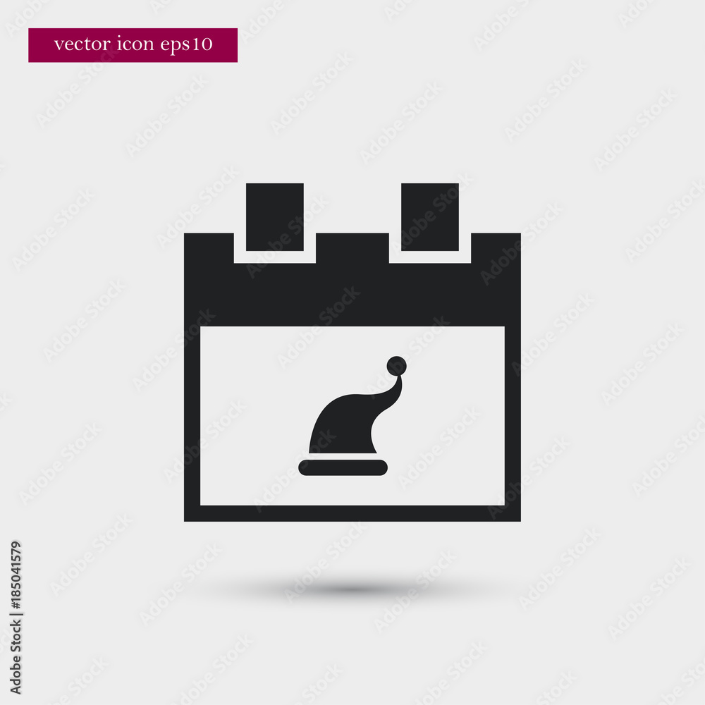 Santa hat icon simple winter vector sign Santa hat icon simple winter vector sign