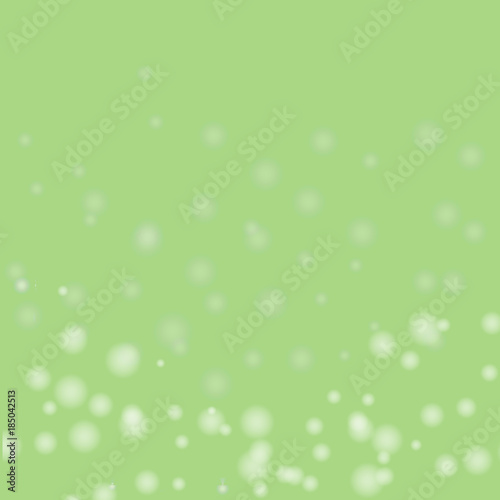 Abstract vector illustration. White flakes on a light green background.