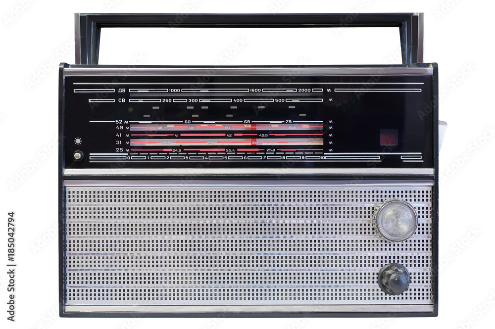Obraz premium Old radio isolated on white background