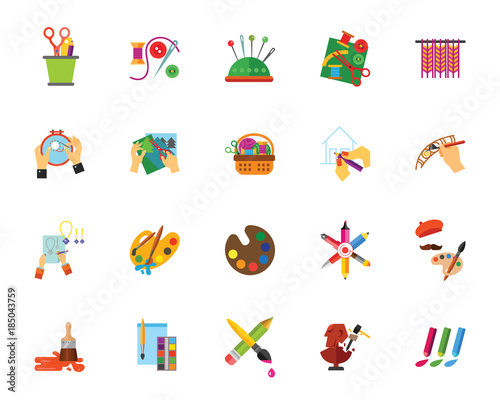Hobby icon set
