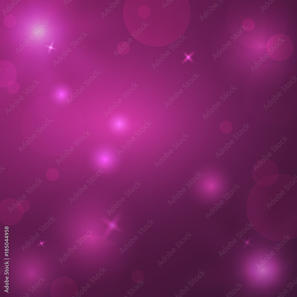 Festive abstract background with bokeh, lights and snowflakes. Winter. Holidays. A party. Vector illustration. Eps 10.