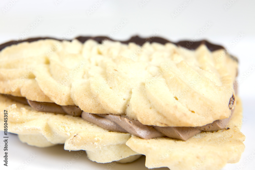 double biscuit with chocolate double biscuit with chocolate
