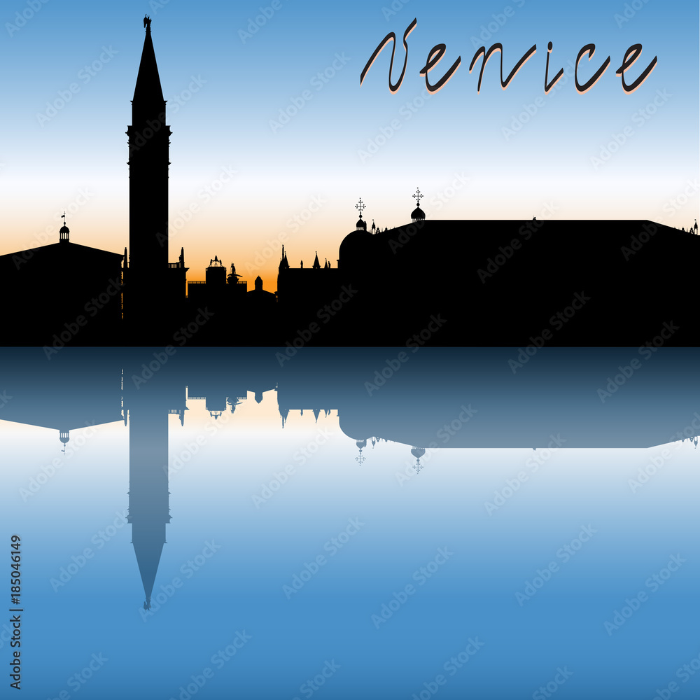 Naklejka premium Venice at sunset