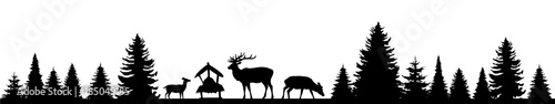 Wald und Rehe