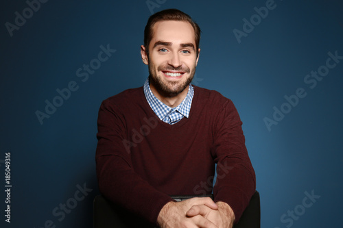 Young handsome man smiling ...