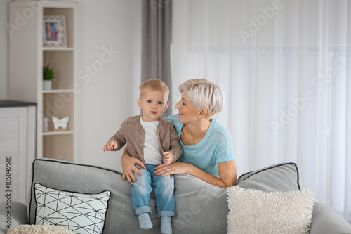 Attractive young mother wit...
