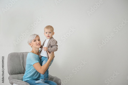 Young mother with her baby ...