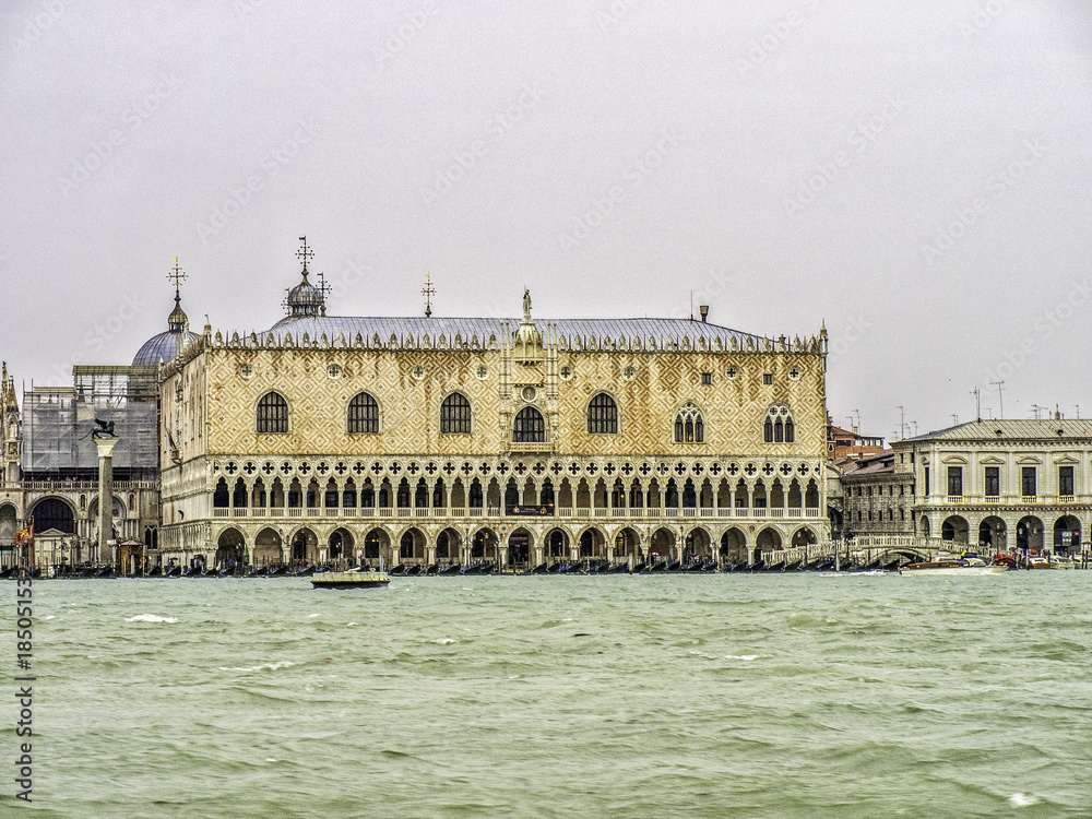 Venice - Along the Grand Canal in a November rainstorm