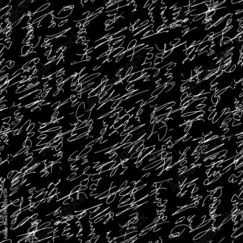 handwritten abstract text. Seamless pattern. Vector illustration for fabric texture