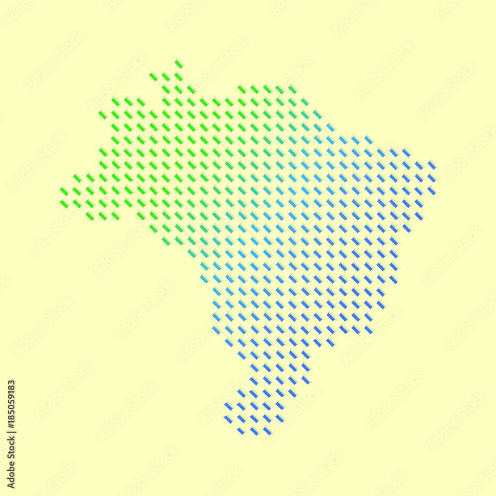 Brazil  map  vector illustration