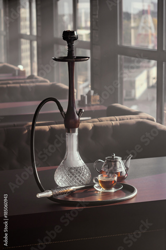 Stylish hookah glass and tea kettle