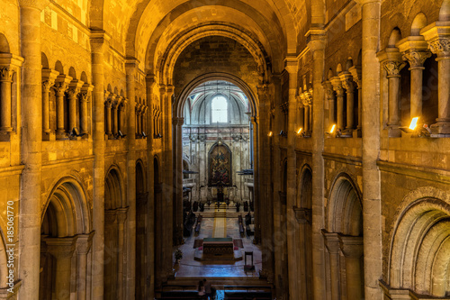 Interior of the Lisbon Cathedral  originated in the 12th century  classified as a National Monument since 1910.
