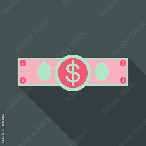 100 50 ,Dollar Banknotes. Suitable for discount cards, leaflet, coupon, flyer, vouchers. Vector, flat style. American money
