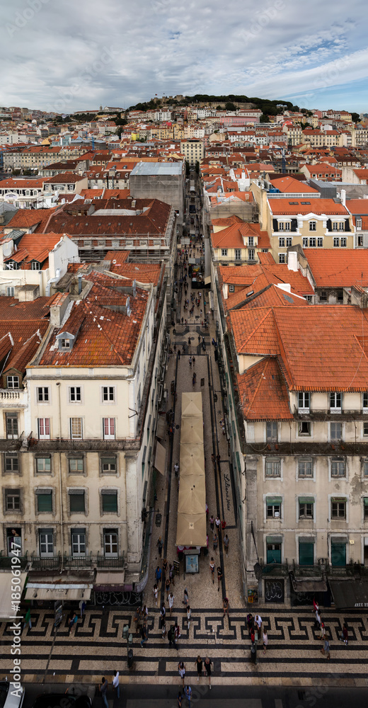 View of Lisbon, Portugal from the Santa Justa Lift