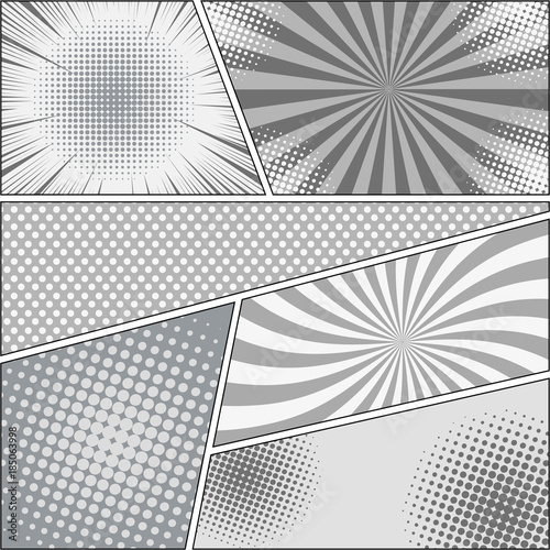 Comic book page monochrome background