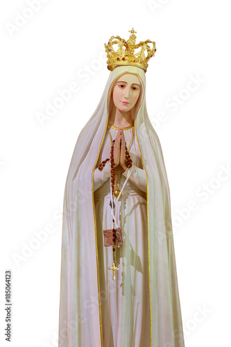 Our Lady of Fátima statue isolated