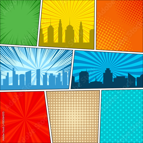 Comic book page background